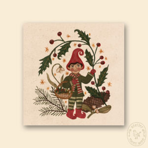 Kerstkaart 'Christmas elf'