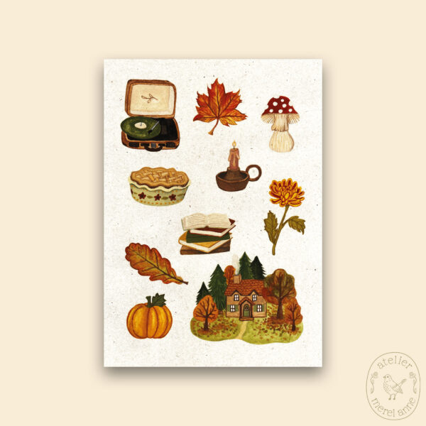 Kaart A6 'herfst illustraties'