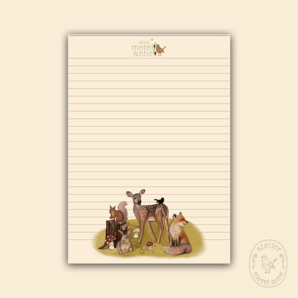 Notitieblok Bosdieren