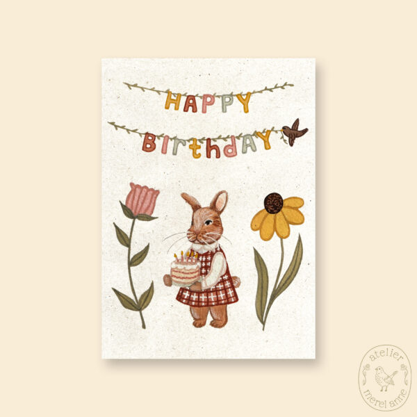 Verjaardagskaart ' Happy birthday' A6