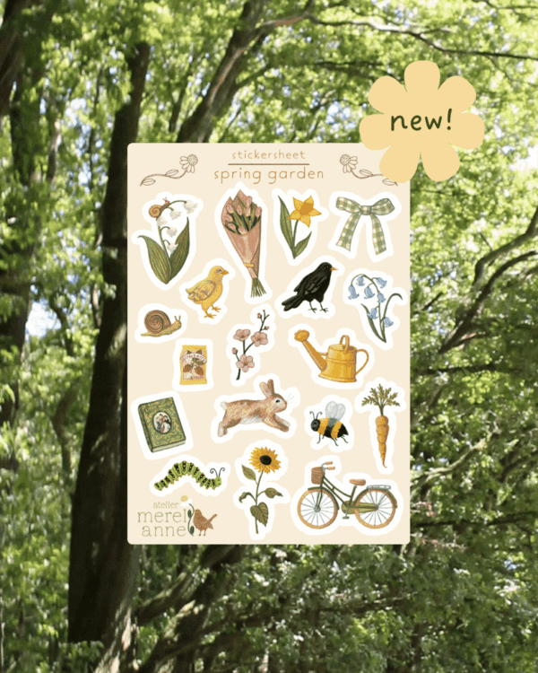 Stickervel 'Spring garden'