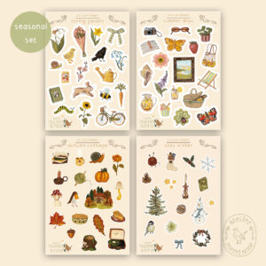 Seasonal stickersheets set 'spring, summer, autumn, winter'